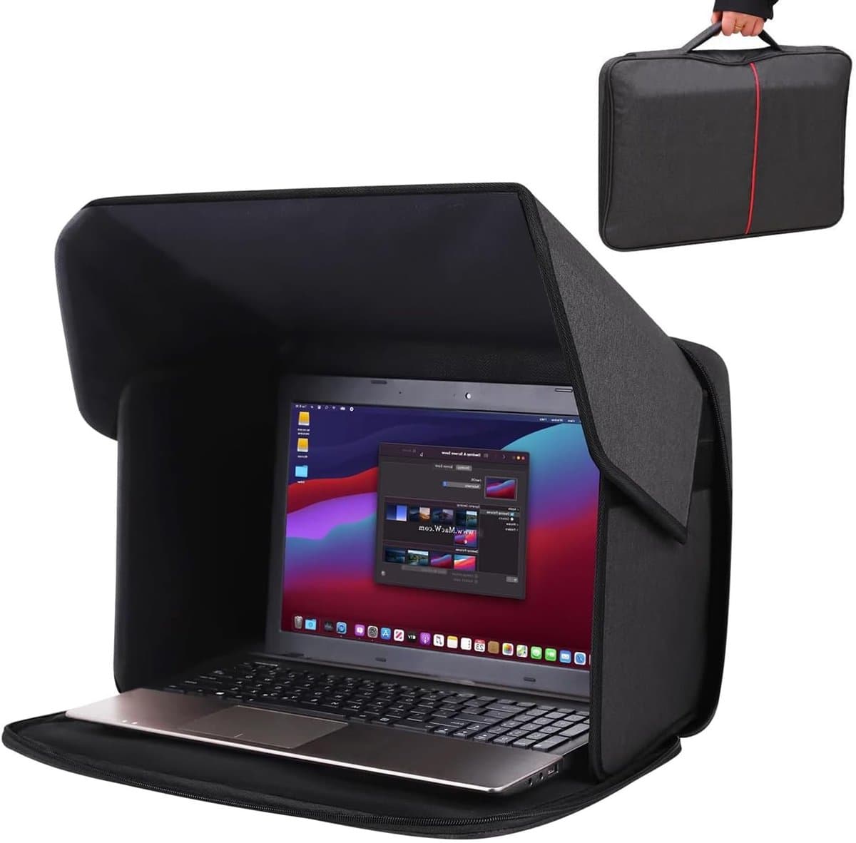Elzusha - Draagbare Laptop Zonwering voor Buitenwerk