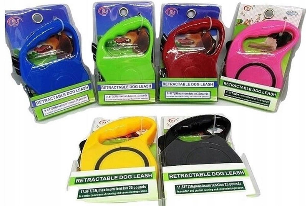 Automatische Hondenlijn 300cm Sterke Tape tot 15kg