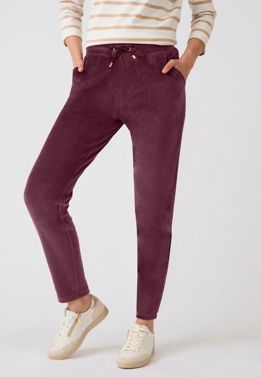 Damart - Loungewear set velours - Dames - Rood - S
