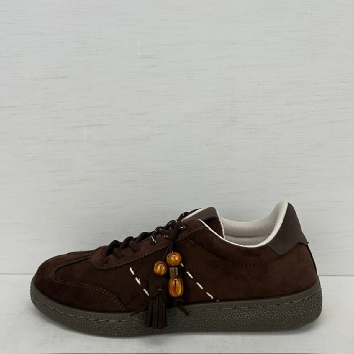 Geweldige retro sneakers met franjes bruin Bruin / 41
