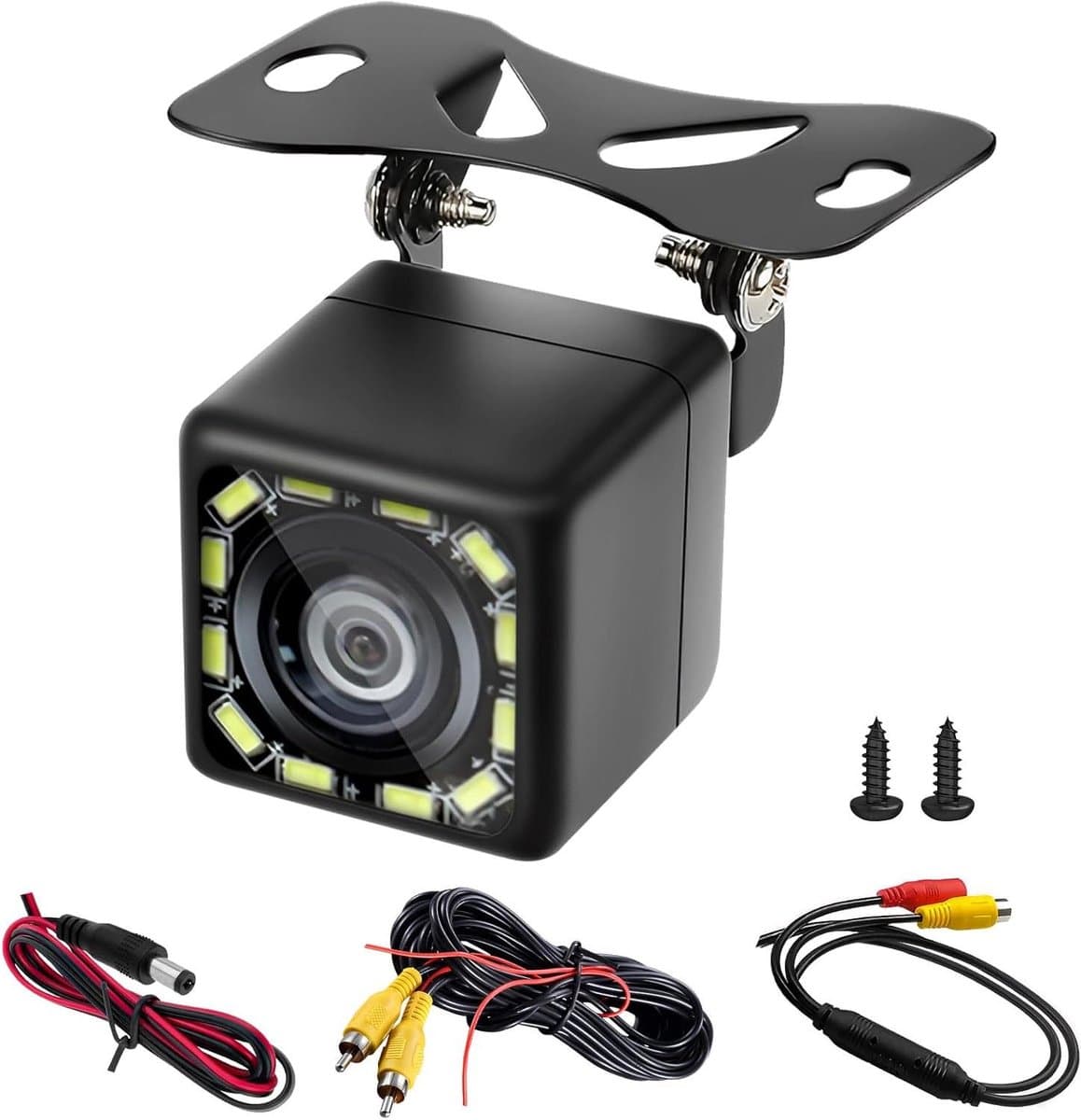 Achteruitrijcamera Auto - Parkeerhulp Camera - Veilig Parkeren - 12 LEDs Nachtzicht - 170 Graden Hoek - Zwart