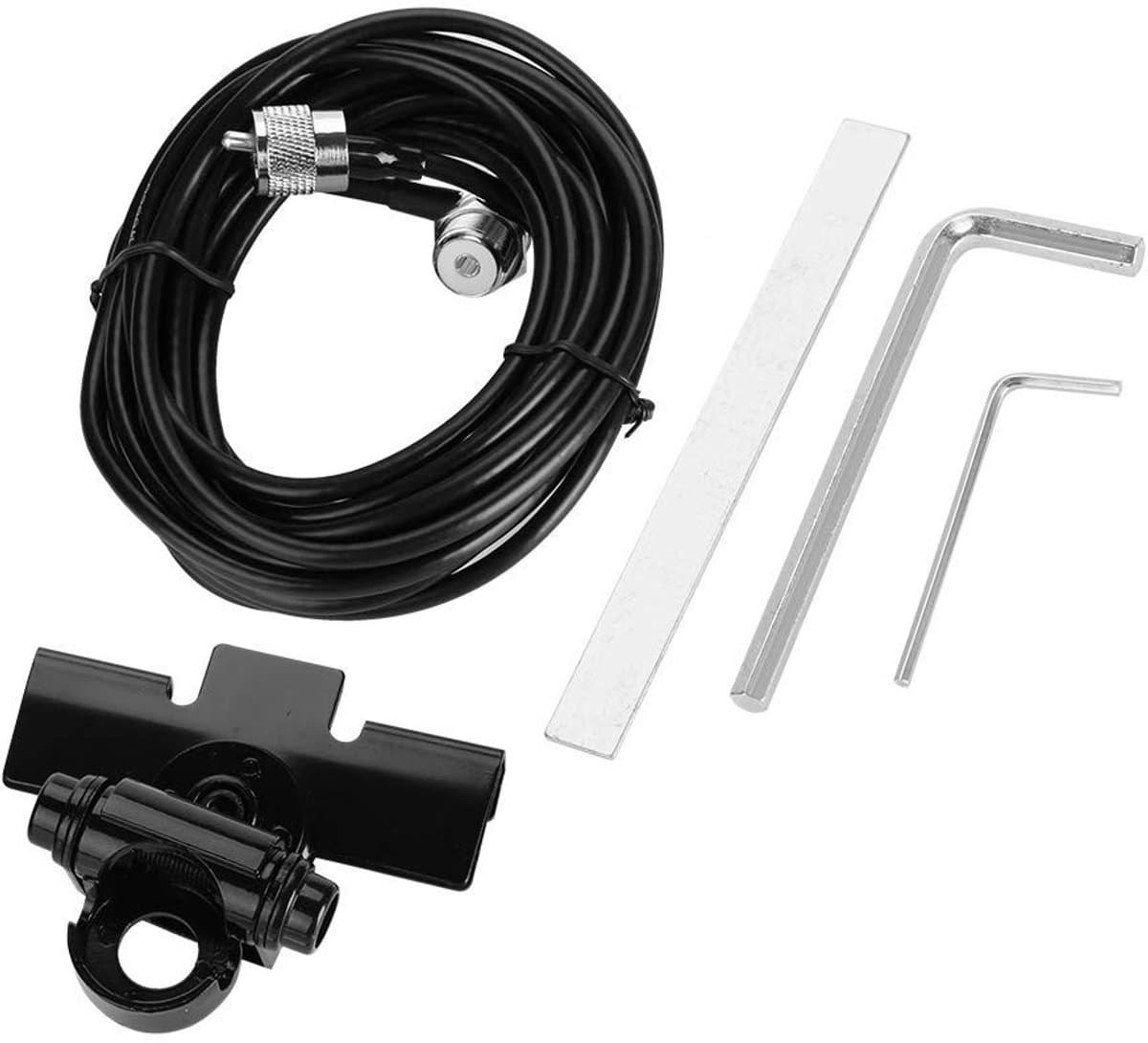 Dailygoods- Autoantenne Universeel - Antenne Beugel - Antenne Kabel 5 m - Antenne Haaienvin - Antenne Radio - Deckelmontage