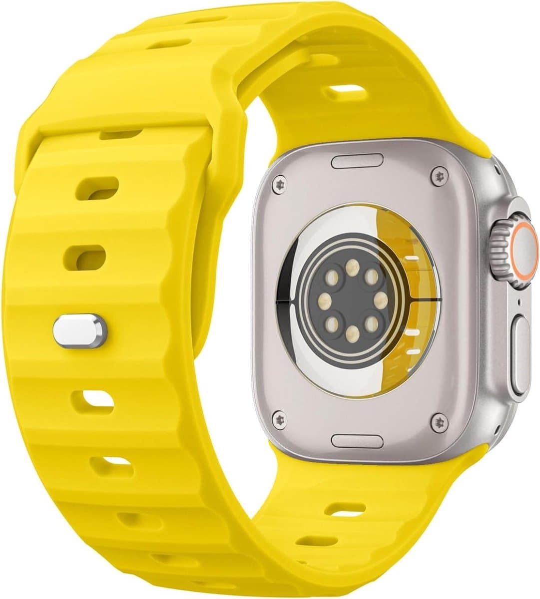 Comfortabele Silicone Vervangband voor Apple Watch Ultra en Series 1-10, Unisex, Geel, 49mm-42mm, Ideaal voor Sport en Dagelijks Gebruik