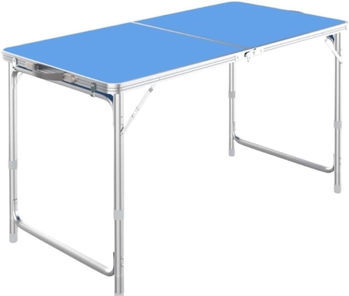 Kampeertafel Aluminium - Klaptafel Opvouwbaar - Buiten Koken - Hoogte Verstelbaar - 120 x 60 cm - A
