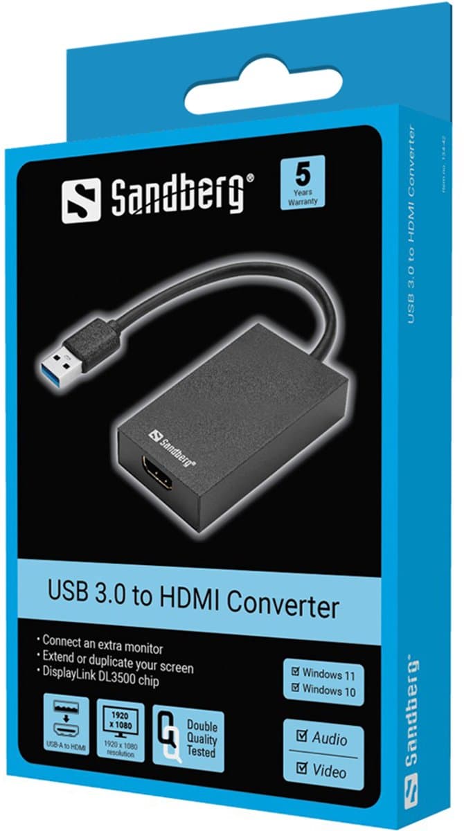 Sandberg - USB 3.0 - HDMI Converter - Grijs