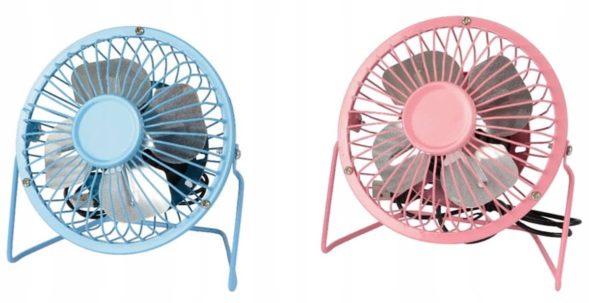 Kaemingk - Tafelventilator - 14,5x8x15cm - USB - Rood of Blauw