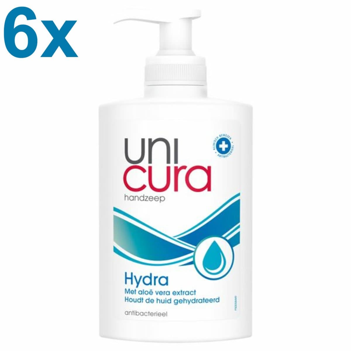 Unicura Hydra Handzeep 6x 250ml – Antibacterieel & Hydraterend met Aloë Vera – Geen Microplastics – Vegan - Voordeelverpakking