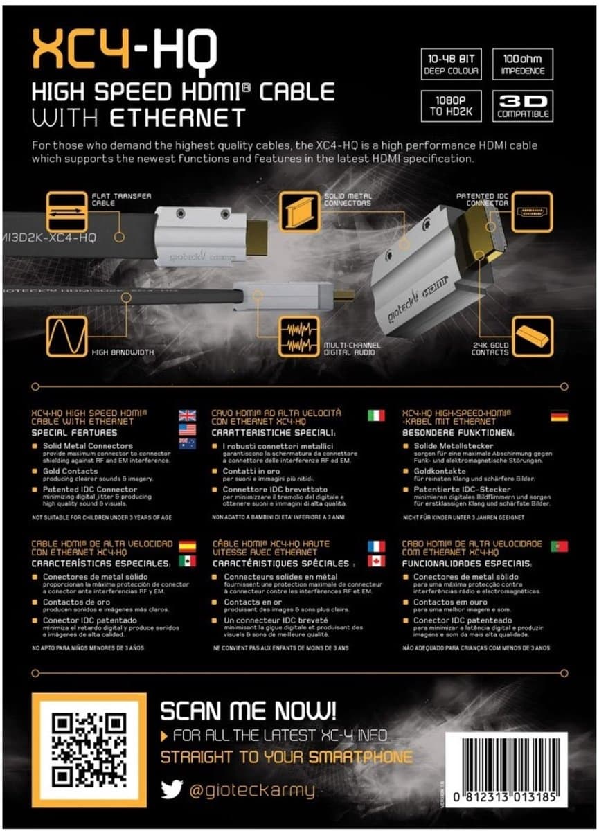 Gioteck XC4-HQ Hdmi Kable PS3