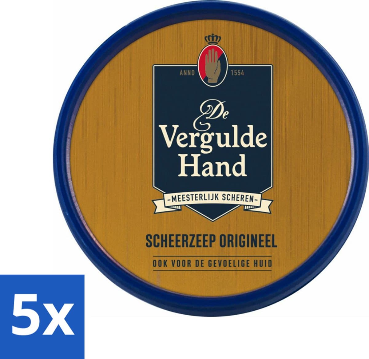 Vergulde Hand Scheerzeeptablet 75 gr - Bulkverpakking - 5 stuks