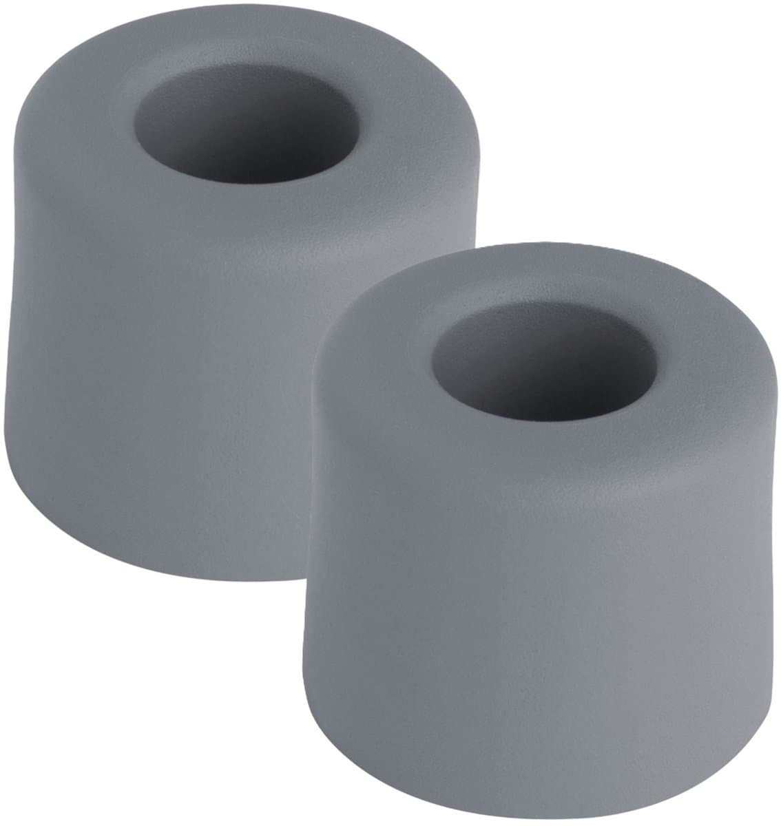 Benson Deurbuffers / deurstoppers rubbers - 2x - grijs - 30 x 25 mm - met schroefbevestiging