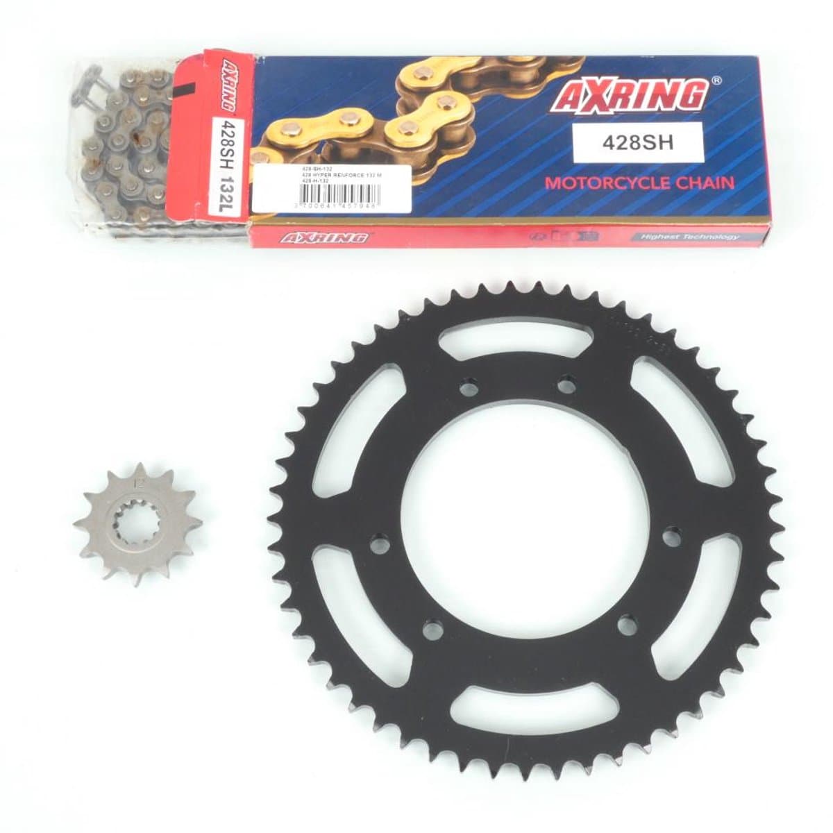 Kit chaîne Axring pour moto HM 50 CRE Six 1999 à 2002 12x53 P 428 Al 105mm Neuf