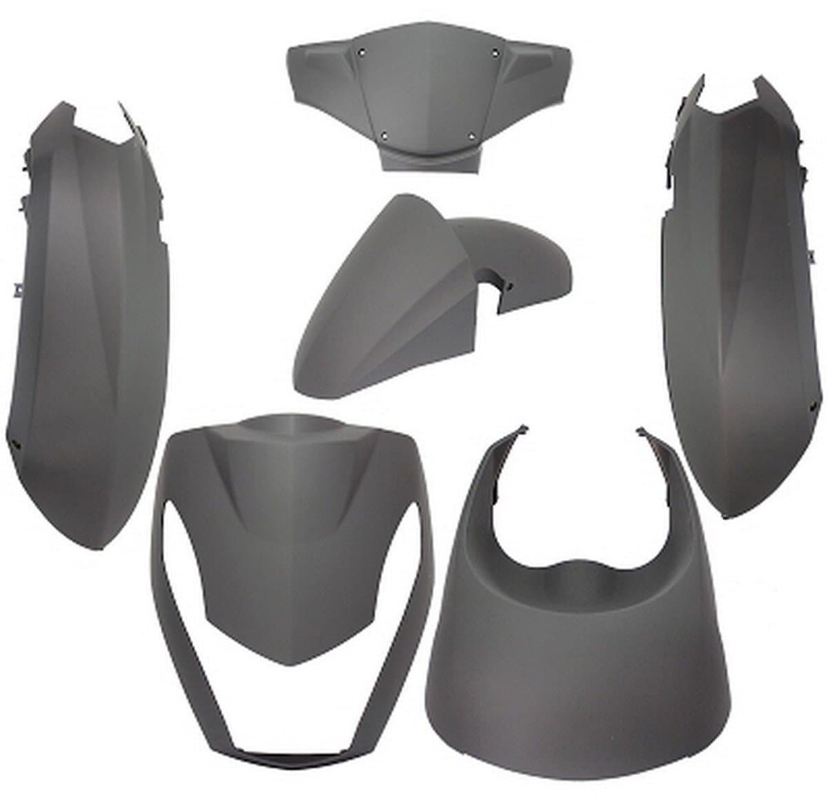 Plaatset Peugeot Kisbee 2T/4T 6-delig - Mat Zwart