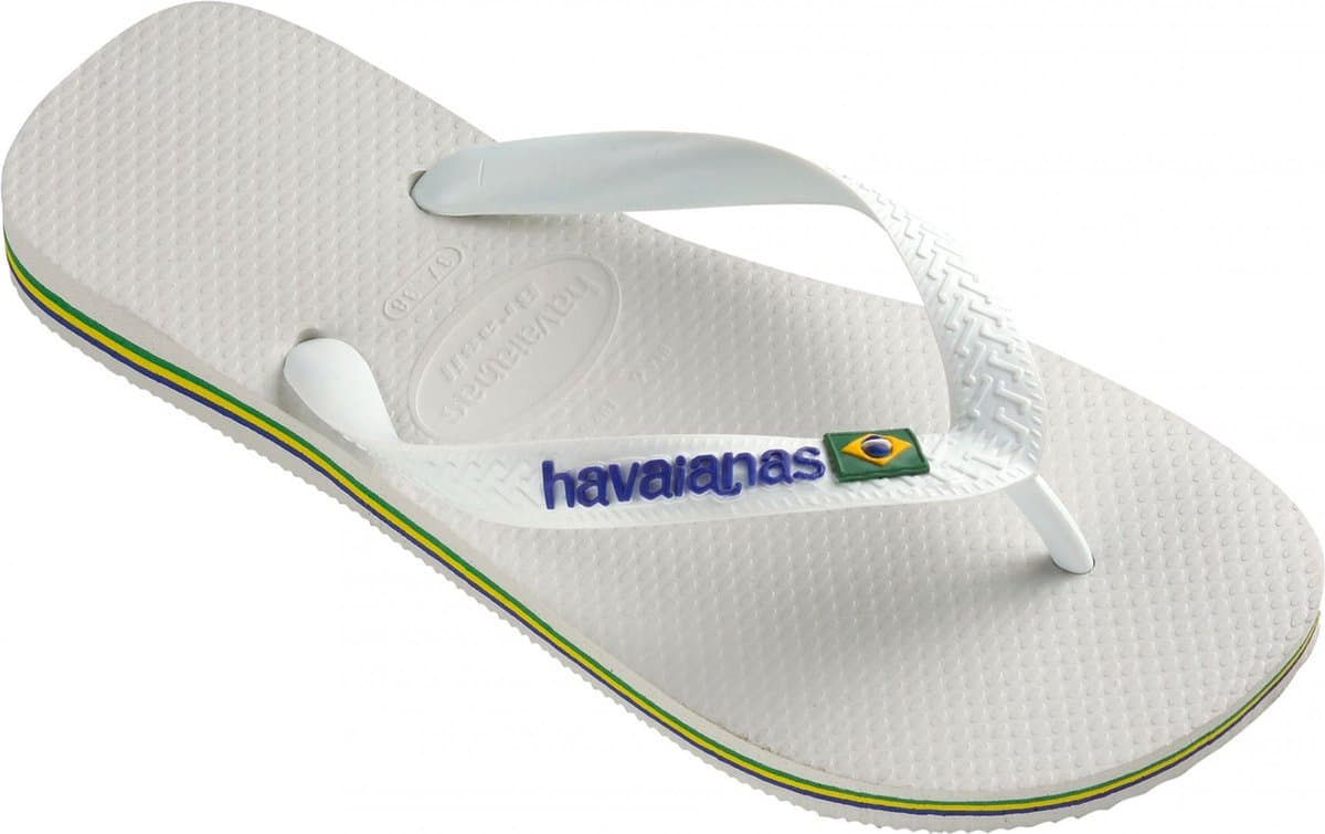 Havaianas Brasil logo Slippers - Wit