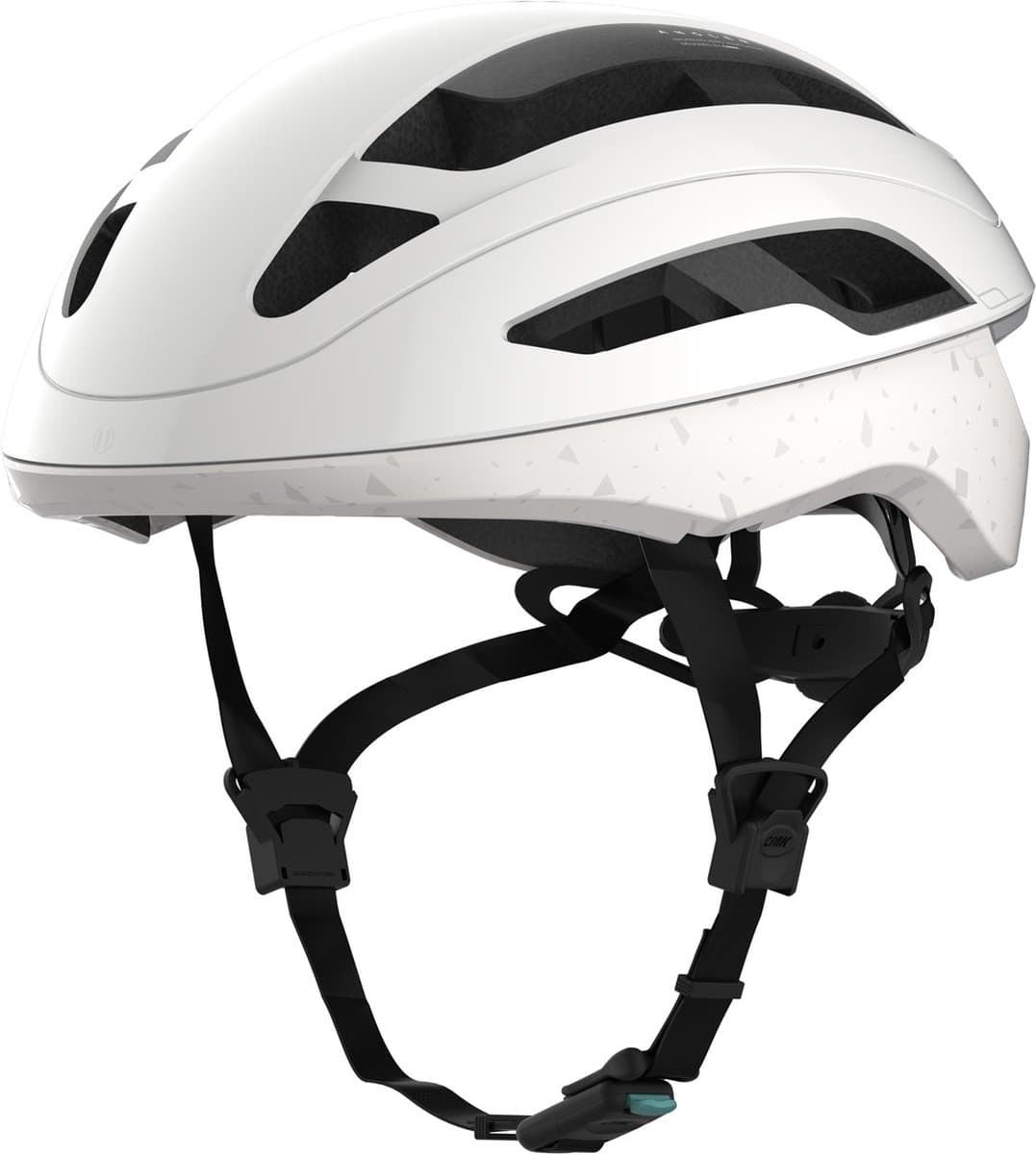 CRNK Angler Fietshelm – Volwassenen – 180 gram – Reflecterend – Wit mat - Maat M - Verstelbaar - 12 Ventilatiegaten - Heren Dames - Racefietshelm - 54 - 57 cm