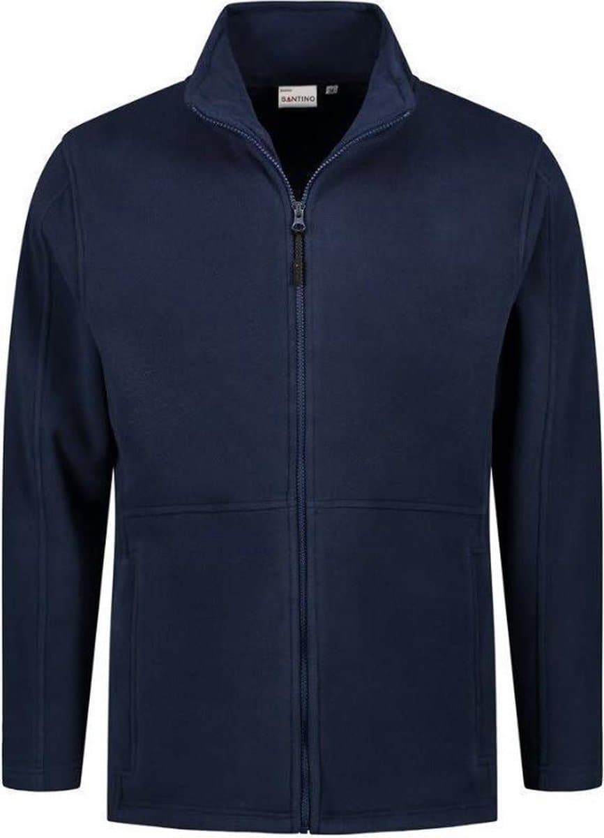 Santino Bormio Fleecejack lange mouwen +Rits - Geen bedrukking - Marine - S