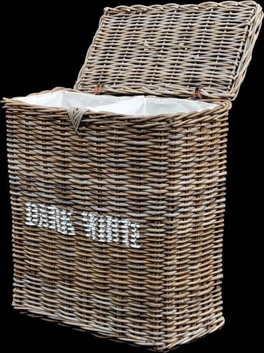 Rotan wasmand - 120L - kubu grey