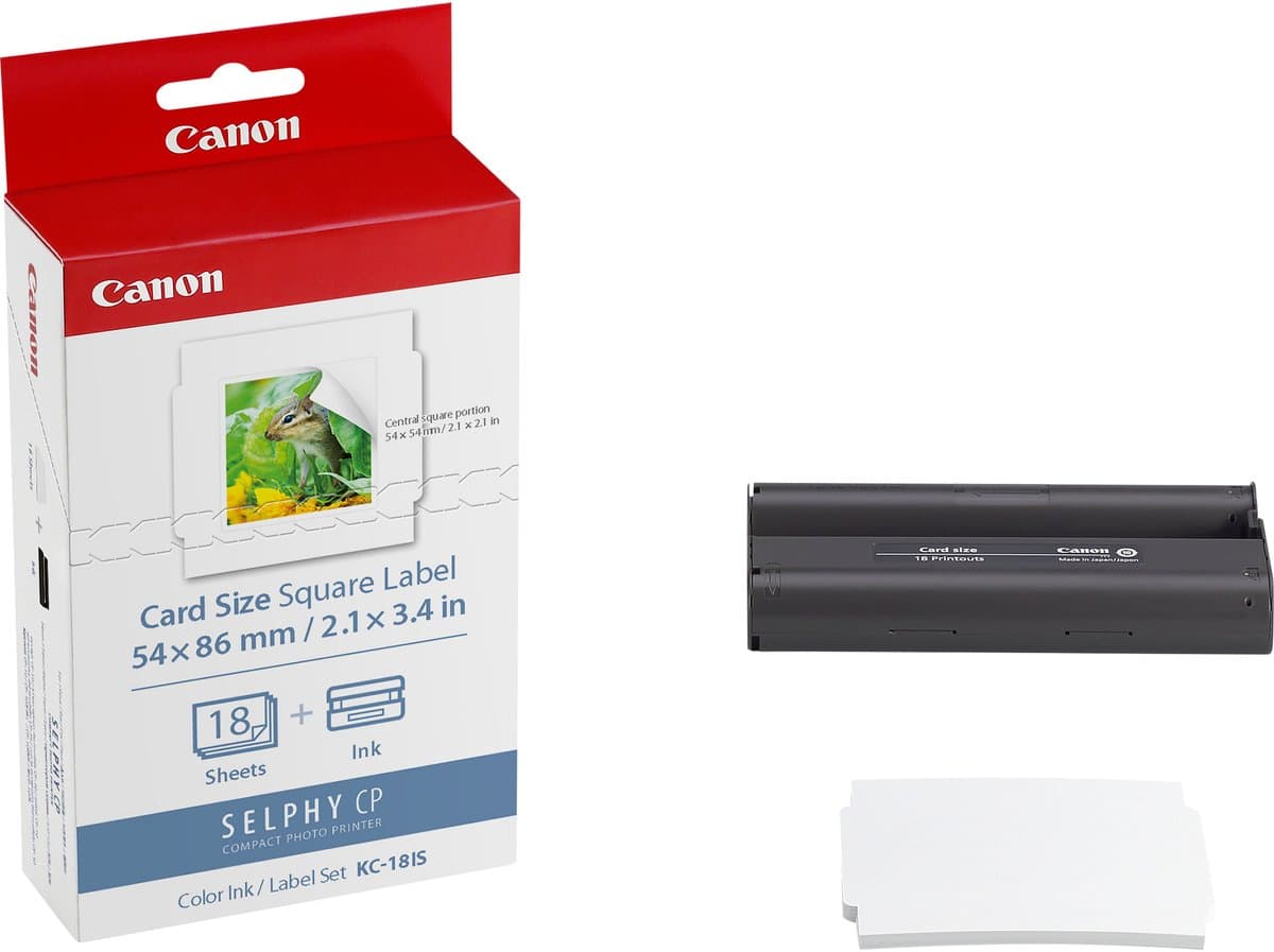 Canon KC-18IS Selphy CP Serie inkt en papier