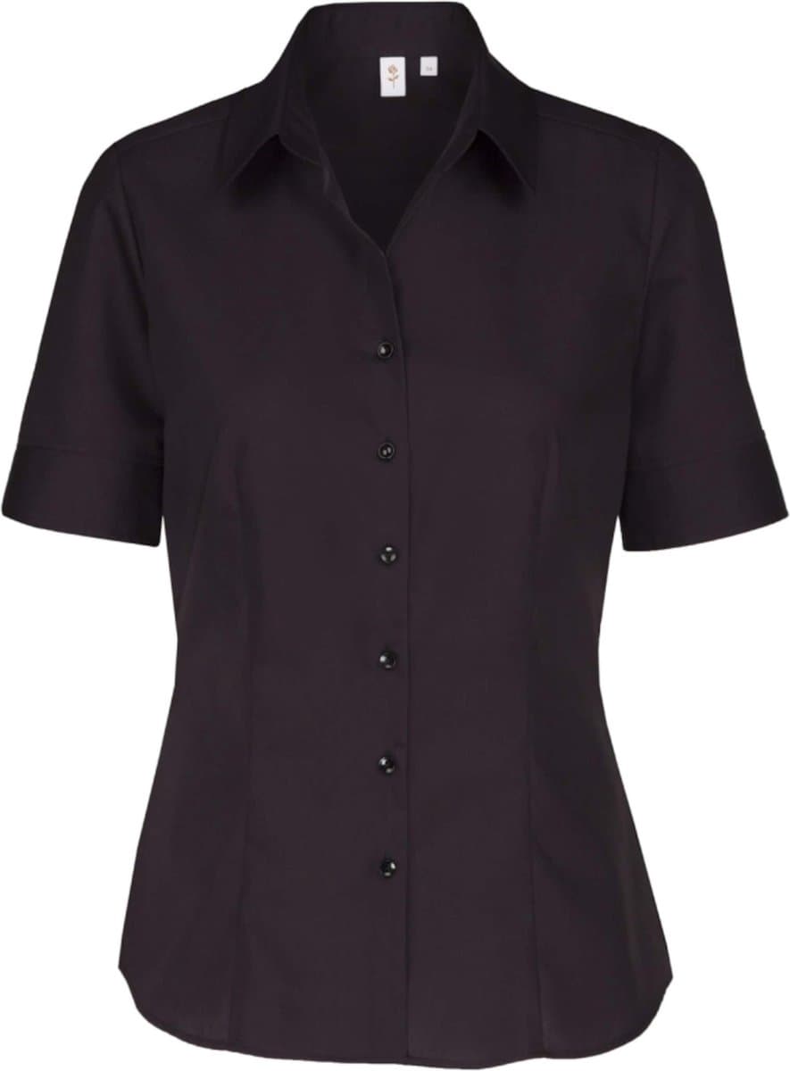 Seidensticker Women´s Blouse Regular Fit Short Sleeve SN080605 - Black - 36
