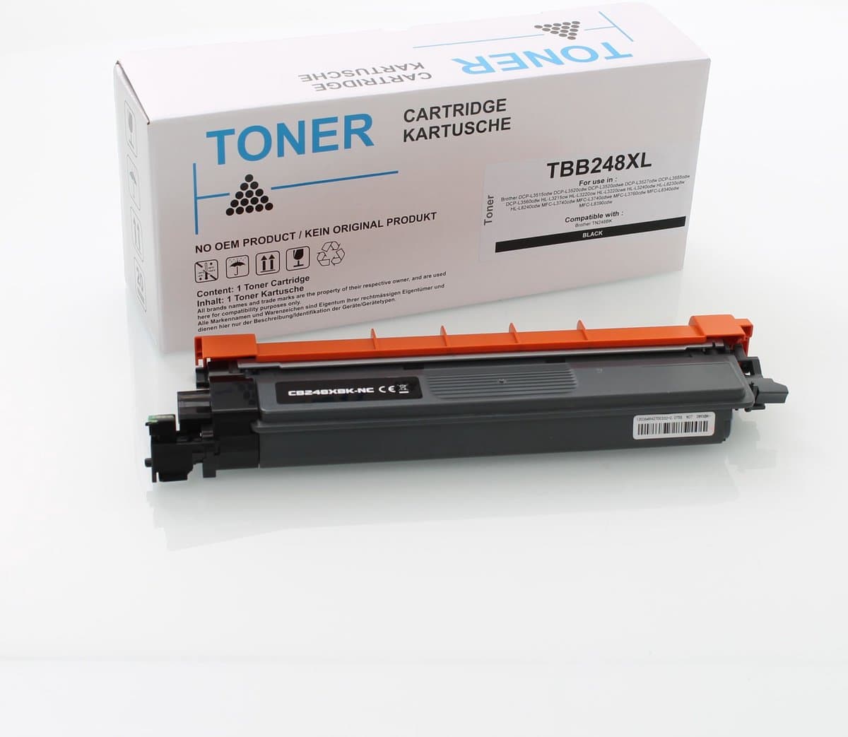 ABC huismerk Toner geschikt voor Brother TN248XLBK zwart HL-L3220cw HL-L3220cwe HL-L3240cdw HL-L8230cdw HL-L8240cdw MFC-L3740cdw MFC-L3740cdwe