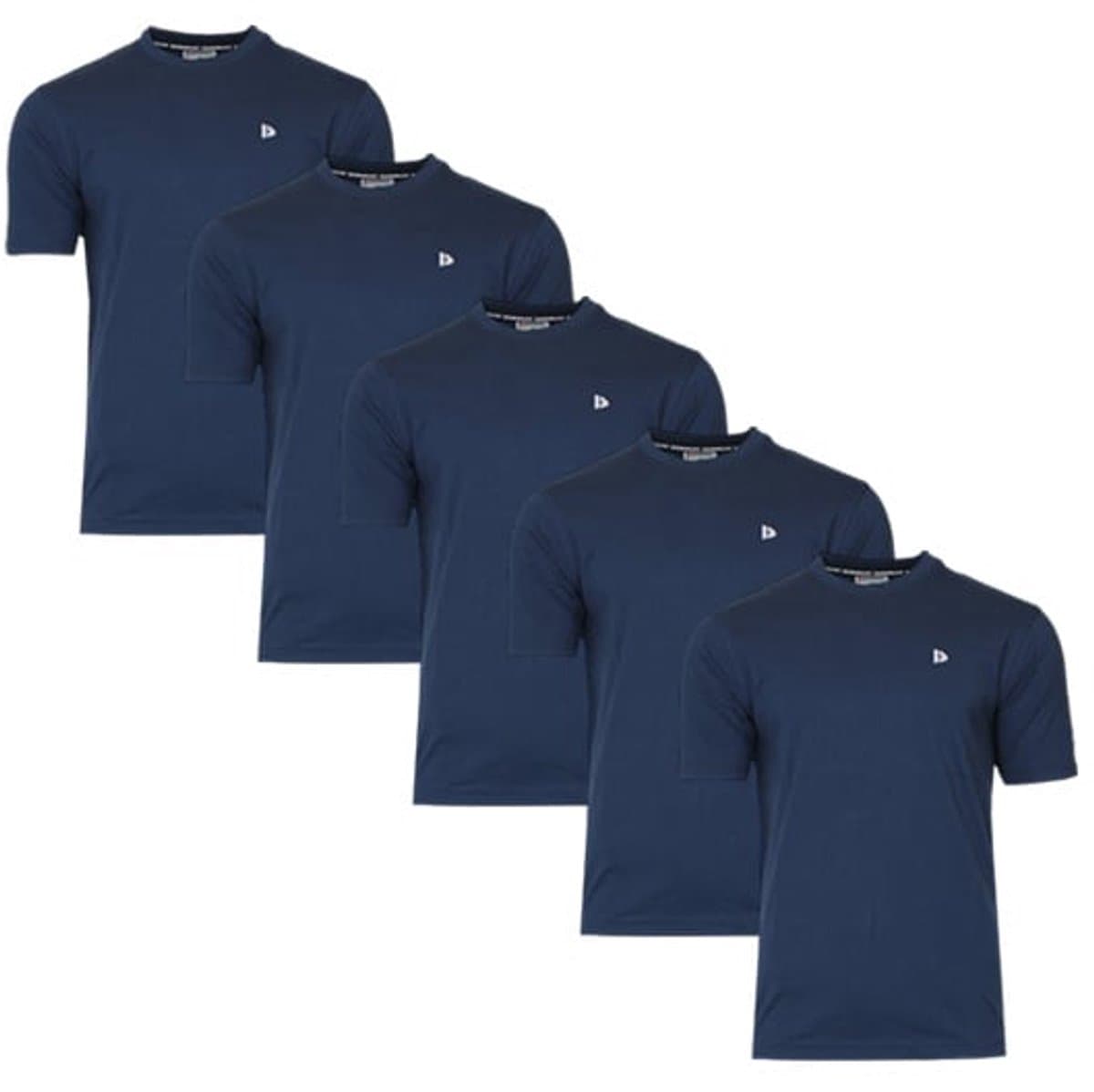 5-Pack Donnay - T-shirt (Vince) - Sportshirt - Heren - Navy (010) - maat 3XL