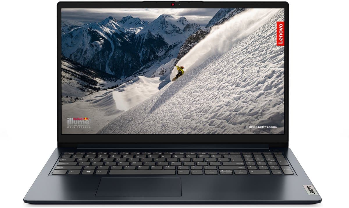 Lenovo IdeaPad 1 15AMN7 AMD Ryzen™ 5 7520U Laptop 39,6 cm (15.6") Full HD 8 GB LPDDR5-SDRAM 256 GB SSD Wi-Fi 6 (802.11ax) Windows 11 Home Engels Blauw
