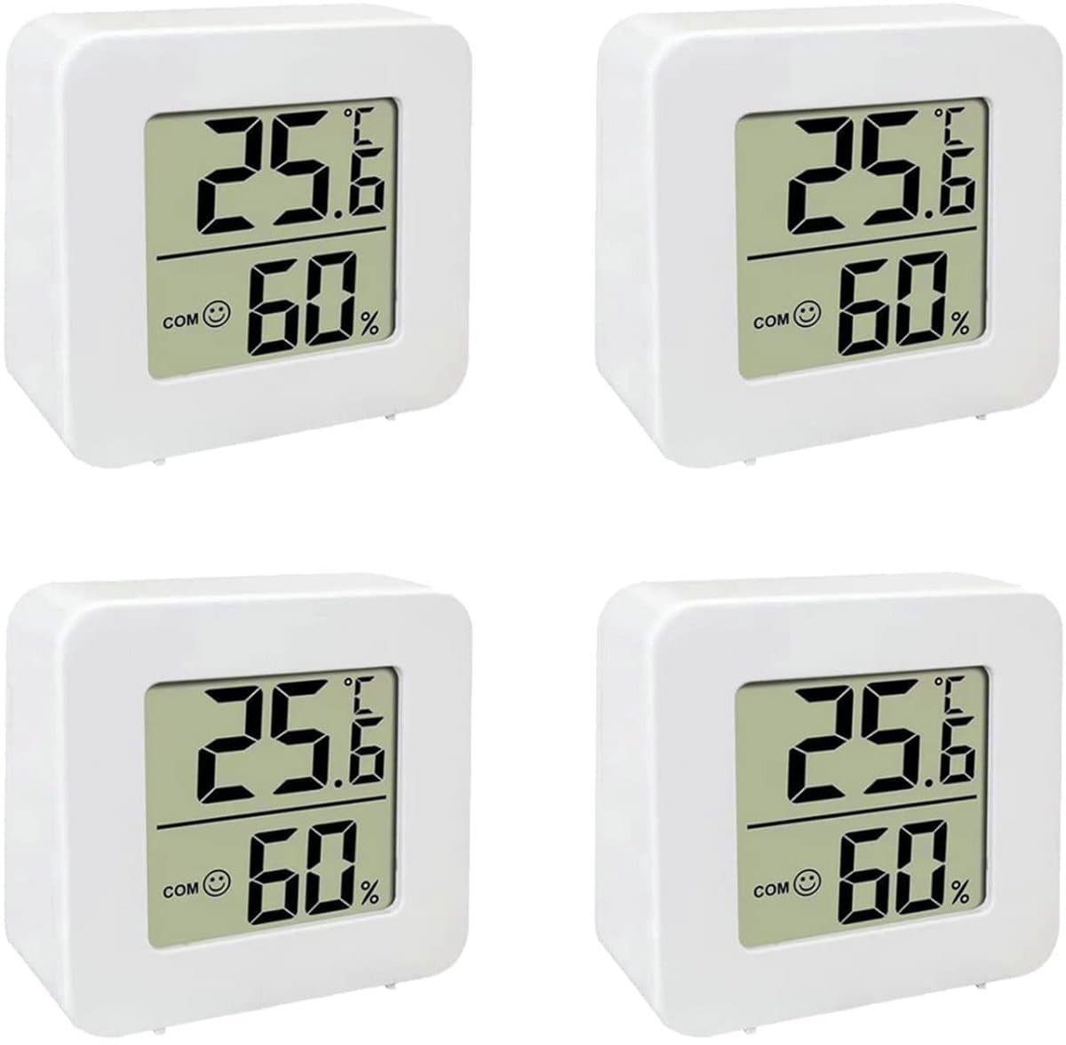 Digitale Thermometers Set van 4 - Nauwkeurige Hygrometer en Temperatuurmonitor voor Binnenruimtes
