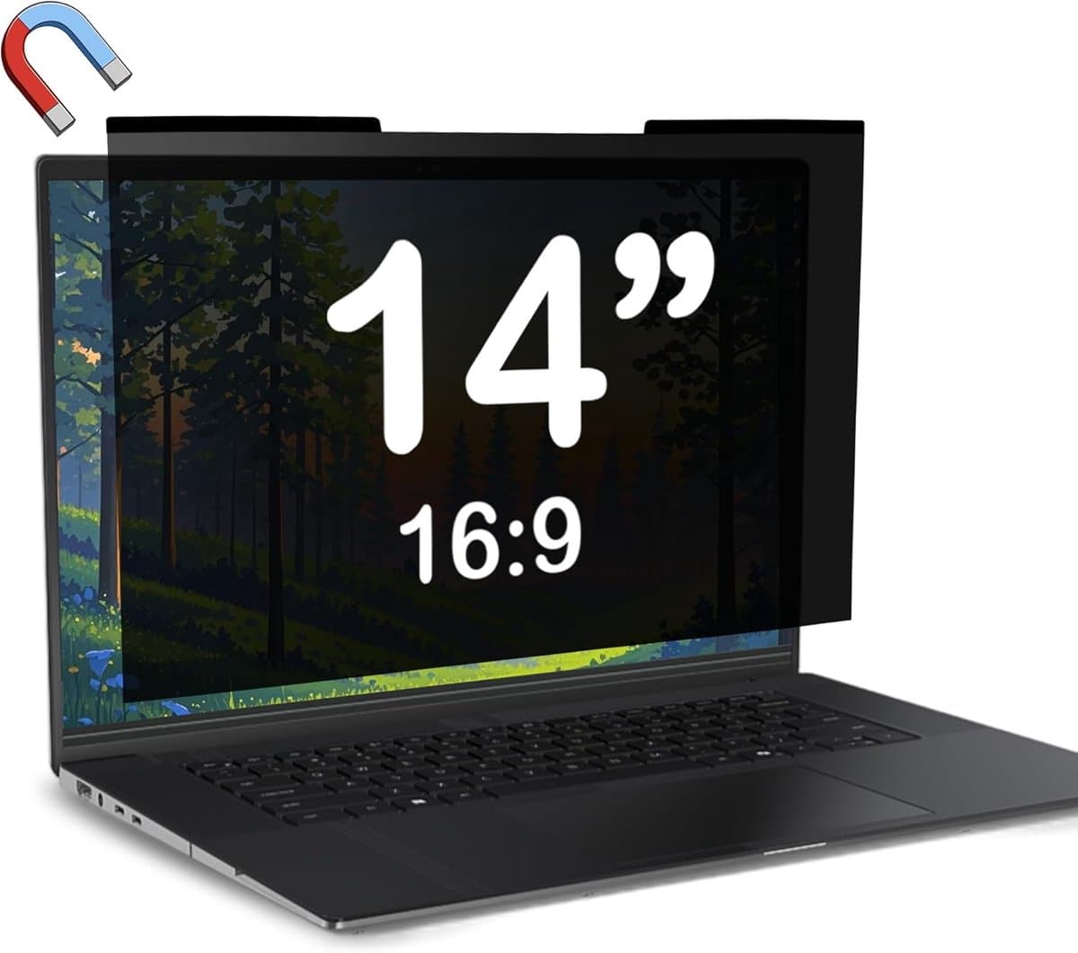 Magnetisch Privacyscherm - Privacyfilter Anti-Spy - Laptop Beschermen - Directe Magnetische Bevestiging - 14 Inch 16:9