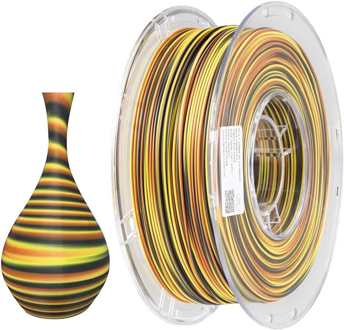 PLA Filament 1.75mm 1kg - Steen Look (Tijgeroog) - 3D Printer Materiaal