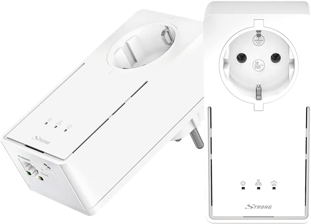 Powerline Adapter Set 2000 Mbps met Stopcontact - Internet Versterker tot 300m