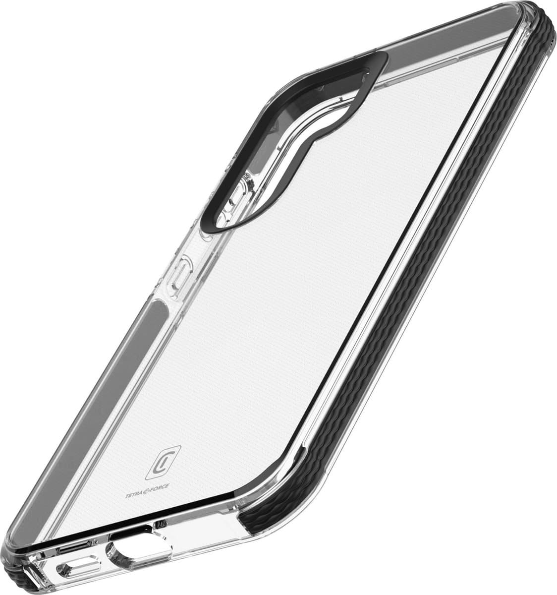Cellularline TETRACGALS24T Backcover Samsung Samsung Galaxy S24 Transparant, Zwart Inductieve lading