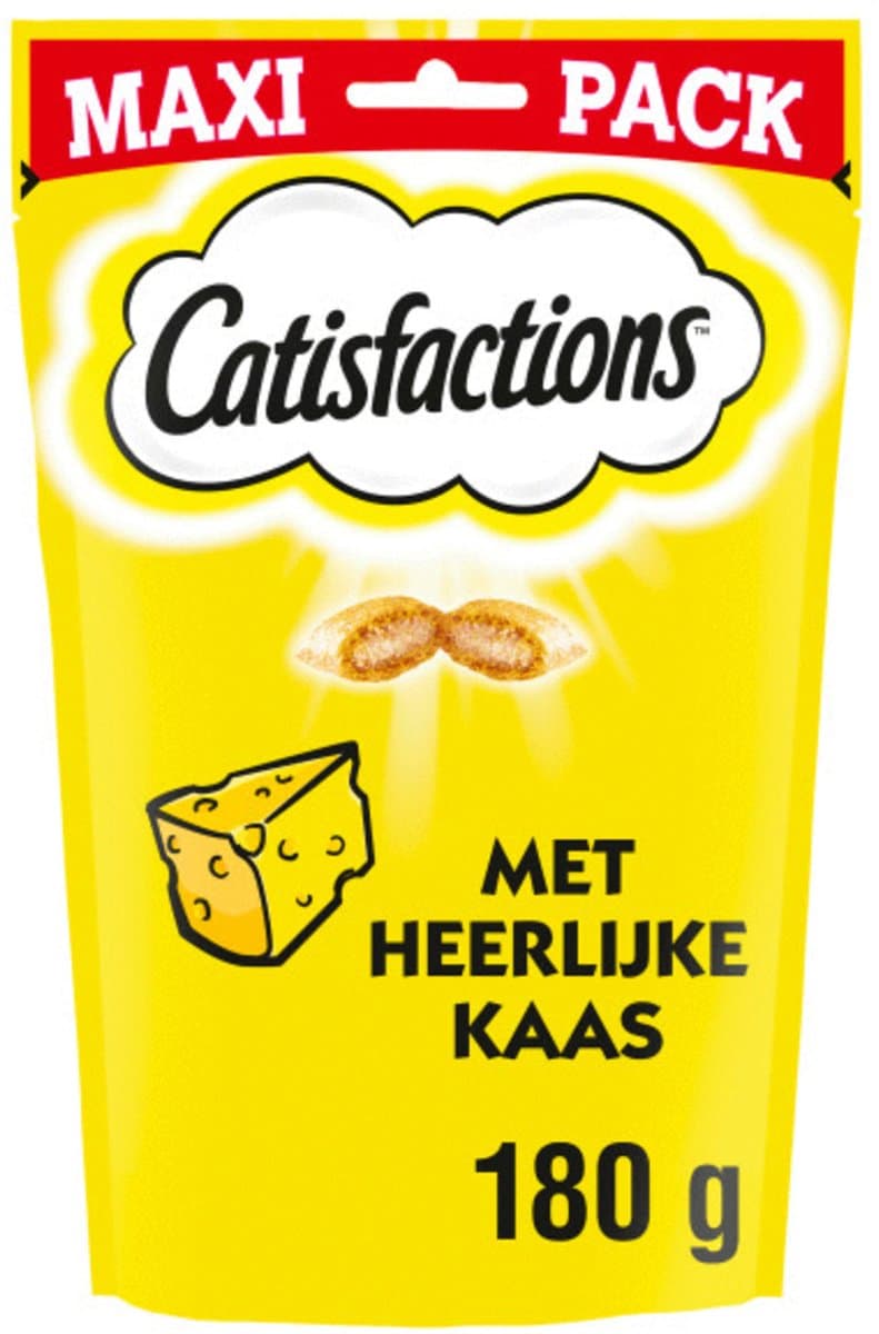 Catisfactions Kattensnoepjes - Maxi Pack - Kattensnack - Kaas 180 g