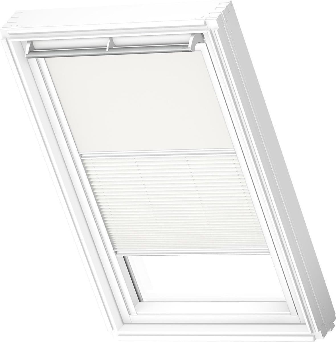 VELUX Origineel Verduisterend Rolgordijn Plus Plissé (DFD) Wit Kozijn, UK08, Wit