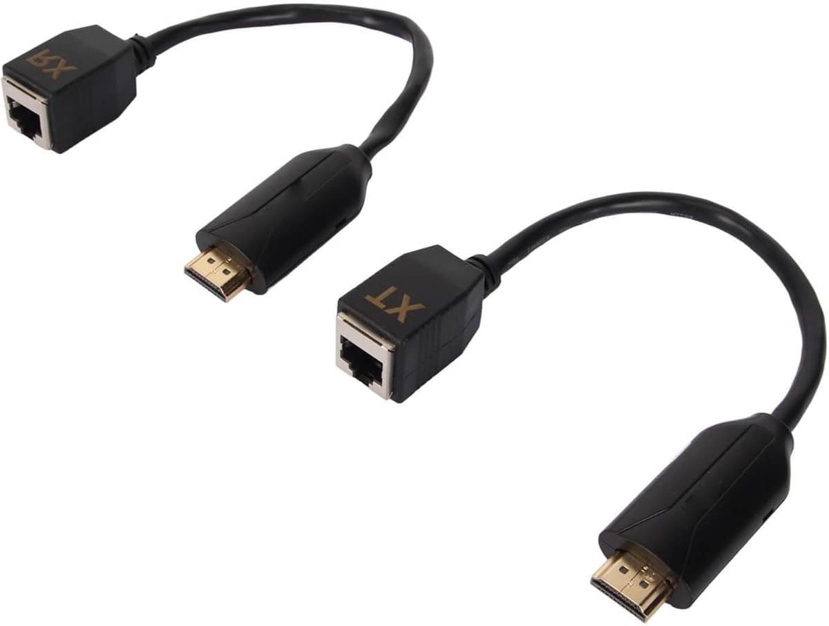 HDMI-Male-RJ45-Ethernet-Extender 1080p 60m voor PC's Gameconsoles Mediaspelers .