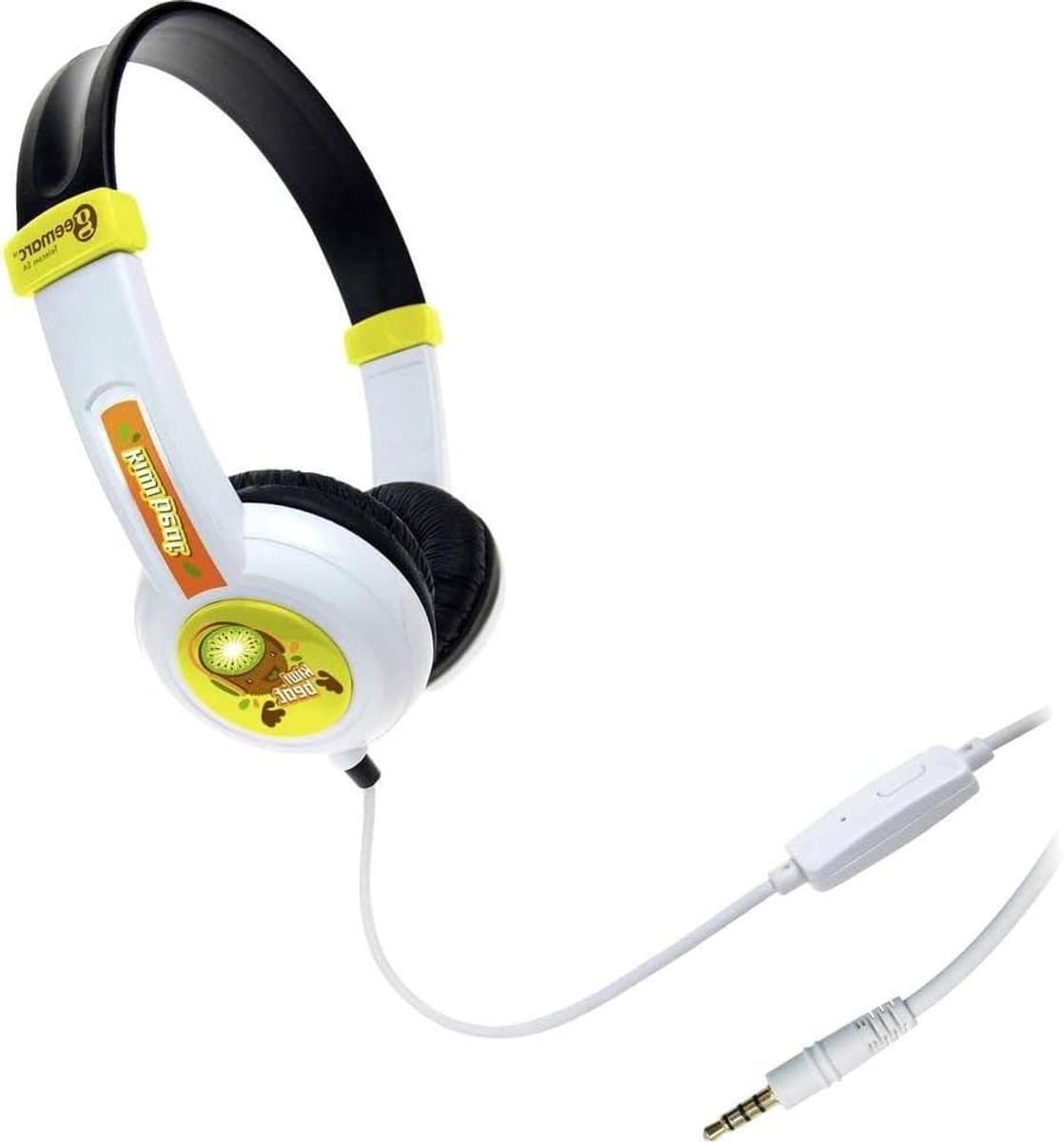 Kinder Hoofdtelefoon - Koptelefoon Jongen Meisje - Veilig Muziek Luisteren - Volume Begrenzing - On-ear - Wit