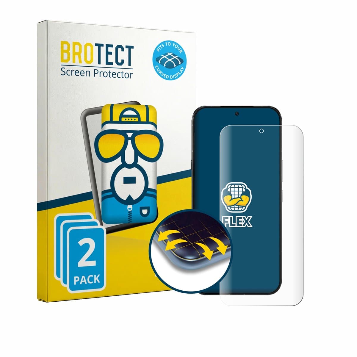 BROTECT - Screenprotector voor Infinix Note 60 Ultra - Folie Beschermfolie transparant volledig dekking - 2 Stuks