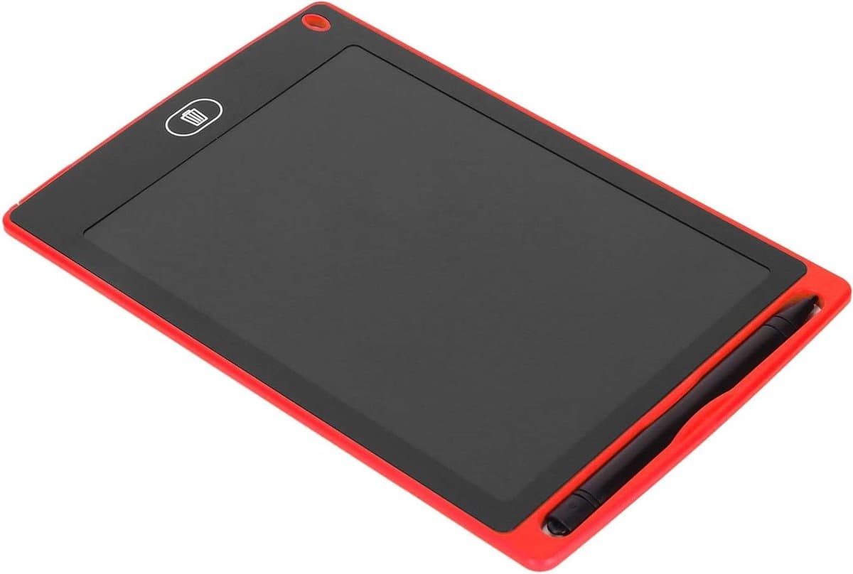 Schrijftablet LCD - Digitaal notitieblok - Tekenen en schrijven - Oogbeschermend scherm - 85 Inch - Rood