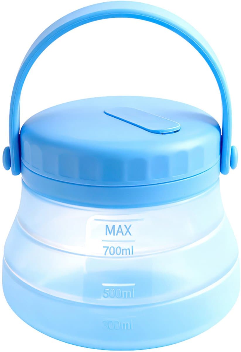 Topmelon Bewaardozen siliconen - Opvouwbare Voorraaddoos - Opbergpot -Vershoudzakken food savers - containers geschikt voor koelkasten blauw 800ML 800ML