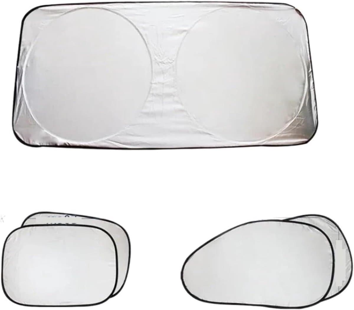 Universele Autozonneschermen - Auto Vizierhoes Zijruit - Auto Koel Houden - Anti-UV Bescherming - 70 x 140 cm - Zilver