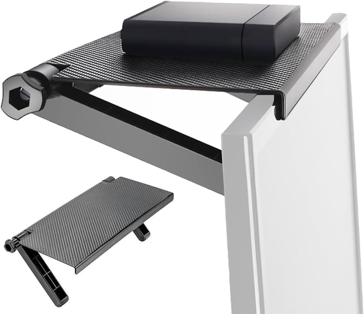 TV Meubel Plank - Monitor Bevestiging - Ruimte Besparen - Boorvrije Montage - 33x16 cm - Zwart