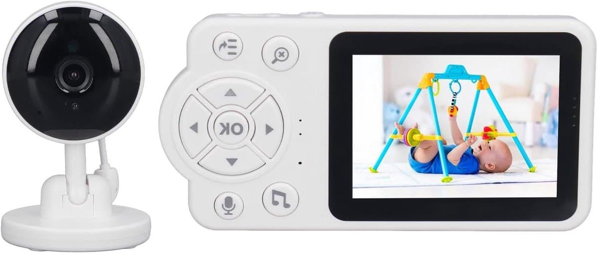 Babyfoon met Camera - Draadloze Monitor - Baby Bewaken - 2.8 Inch Scherm - 2600mAh Batterij - Wit