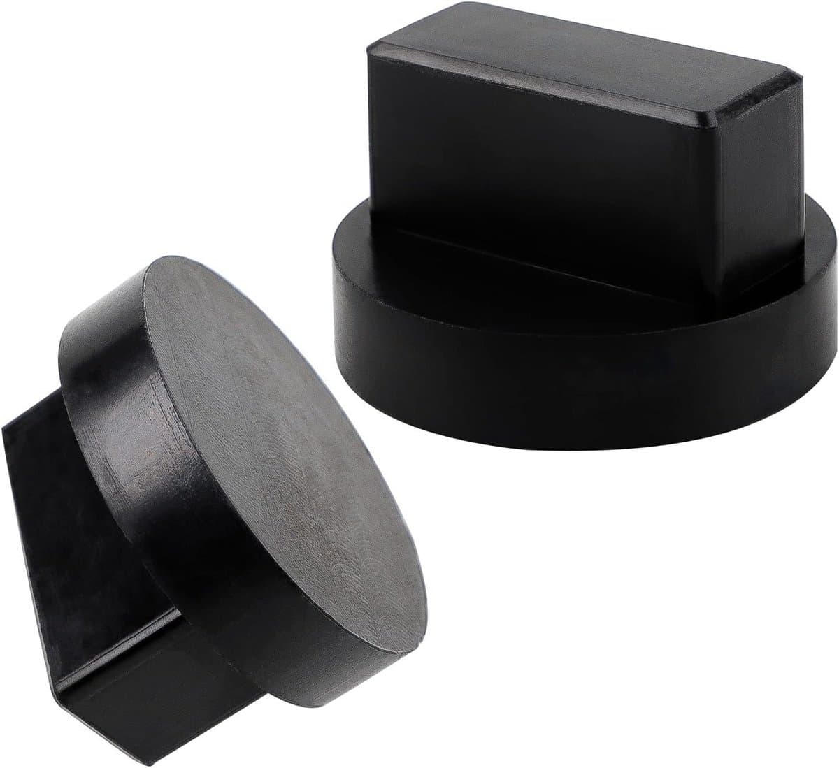 Set van 2 Rubber Pads voor Auto Jack - Universele Hydraulische Jack Pad voor Auto's, Garage en Tuning - Diameter 65 x 40 mm, Perfect voor Lifting en Ondersteuning
