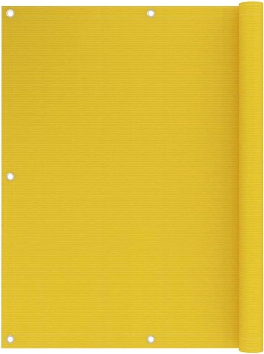 Balkonscherm HDPE - Privacy scherm - Buitenruimte beschermen - UV en schimmelbestendig - 120 x 500 cm - Geel
