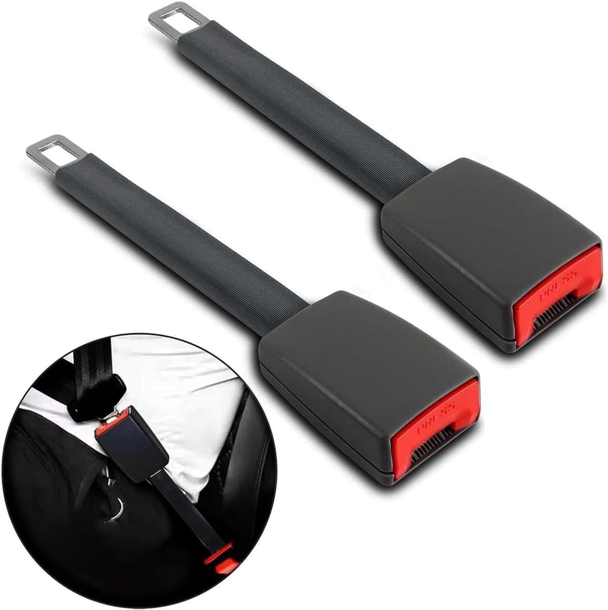 2 stuks auto-accessoires vervanging, 25 cm, auto-interieuraccessoires, geschikt voor de meeste auto-onderdelen (zwart)