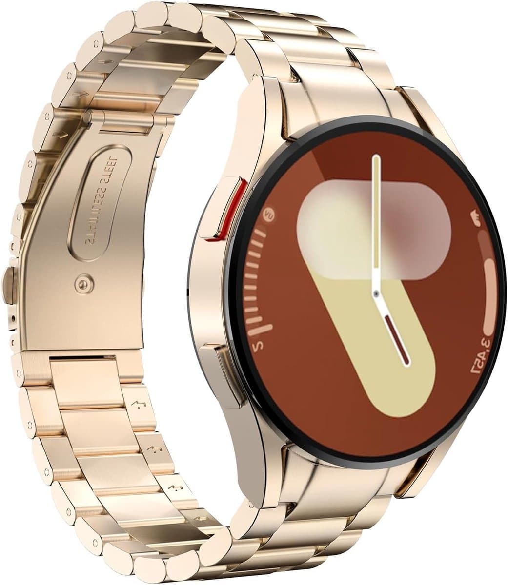 Stijlvolle RVS Horlogeband voor Samsung Galaxy Watch 7 FE, 6, 5 en 4 - Geen Kloof, 40mm en 44mm, Duurzaam en Comfortabel
