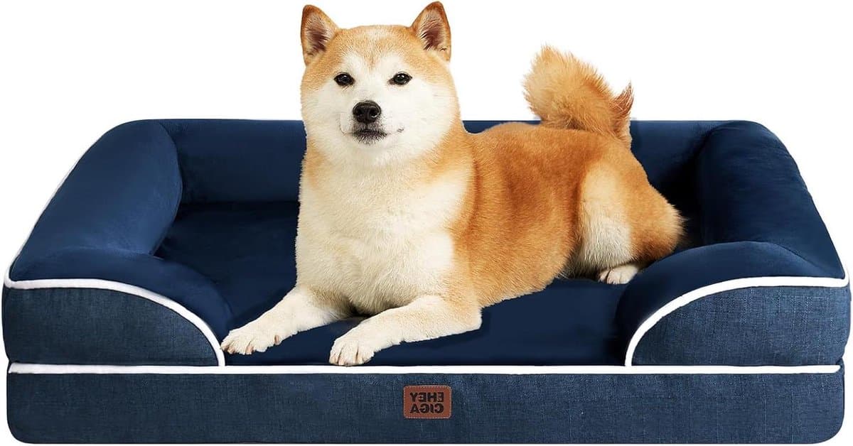 Orthopedisch Hondbed - Hondenmand Sofa - Comfortabele Rust - Dubbelzijdig Schuimontwerp - Large - Marineblauw