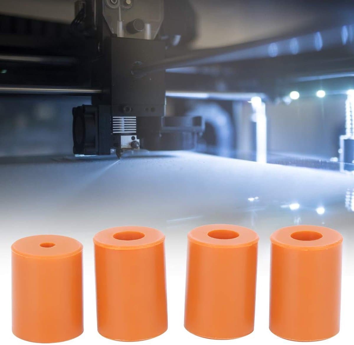 Dailygoods - Siliconen Hot Bed Nivellering - Hittebestendige Buffer - 4 stuks - Trillingsdemping - Voor 3D Printer - Geschikt voor Ender-2/3/3 Pro/CR-