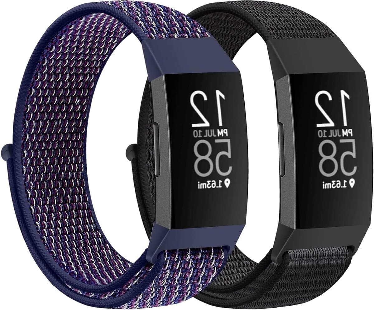 Zachte Nylon Sportband voor Fitbit Charge 4/Charge 3/SE, Ademend en Comfortabel, Geschikt voor Dames en Heren