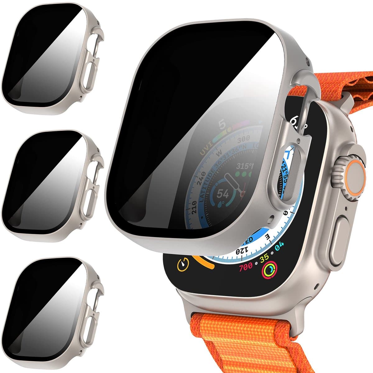 Jhubersproducts - Apple Watch Ultra 3/2/1 49mm - Gehard Glas - Allround Bescherming - Anti-Spy - Privacyschermbeschermer - Geschikt voor Apple Watch U