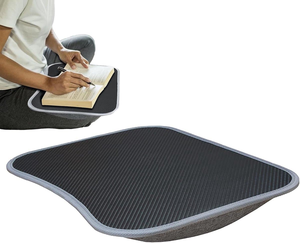 Draagbare Laptop Pad - Schootbureau Werkstation - Comfortabel Werken - Zacht Schuim Kussen - 39x29x4.5 cm - Zwart