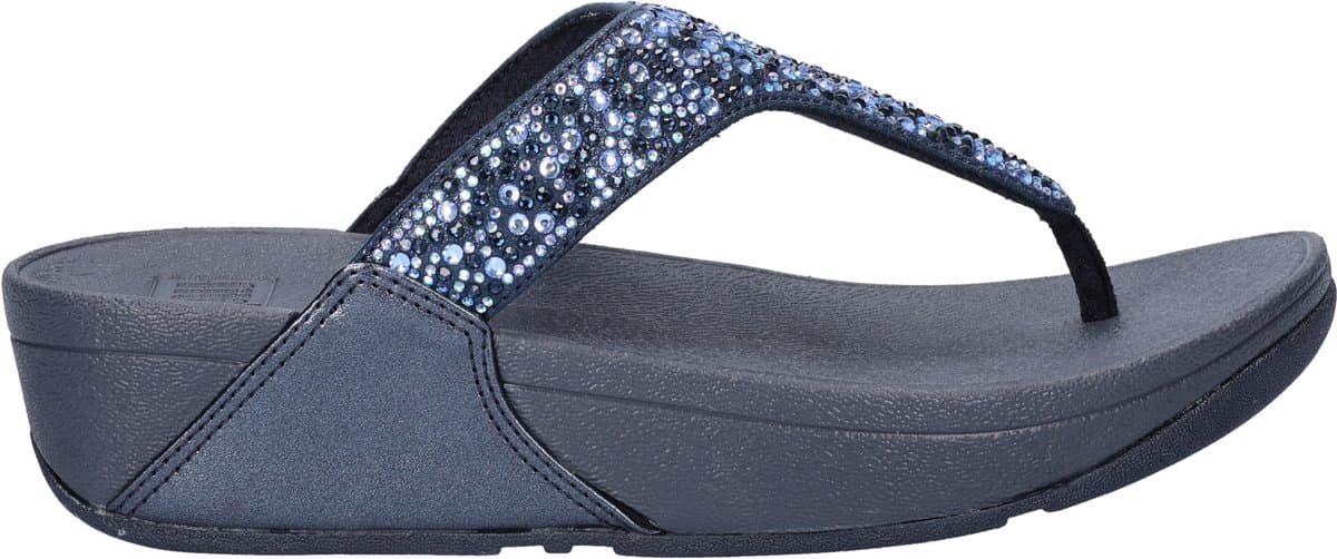 Fitflop Lulu Crystal Mix dames slipper - Donkerblauw - Maat 38